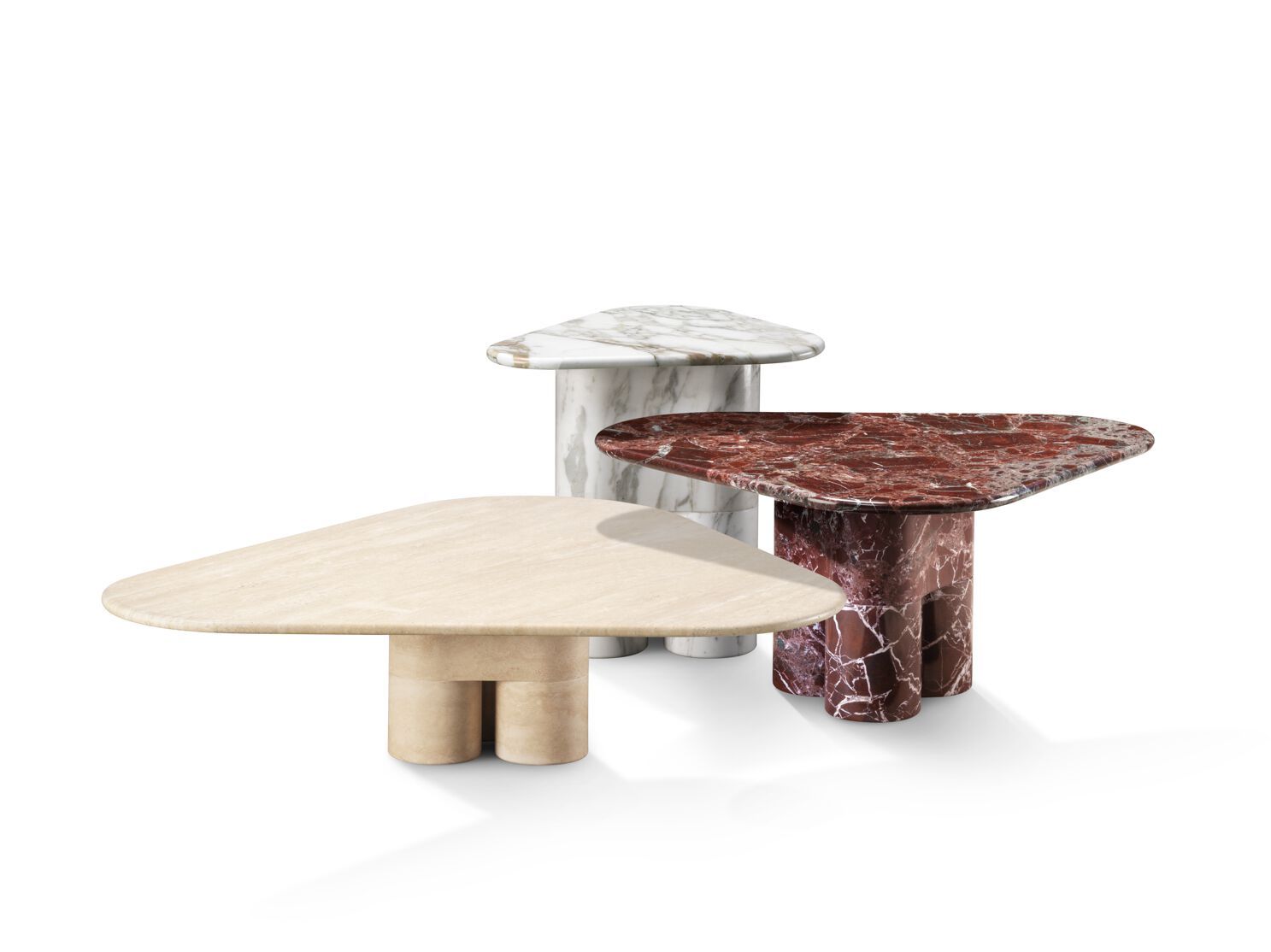 Низкий мраморный журнальный столик GHIDINI1961 Tria ARCH-00134827