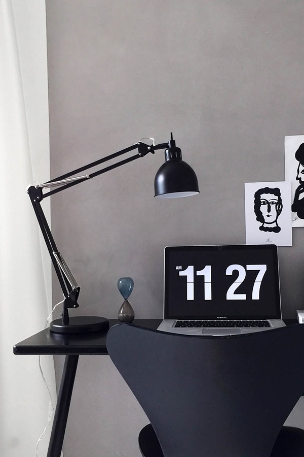 21486501101 Лампа настольная job, 50х68 см, черная матовая Frandsen  - Вид №1