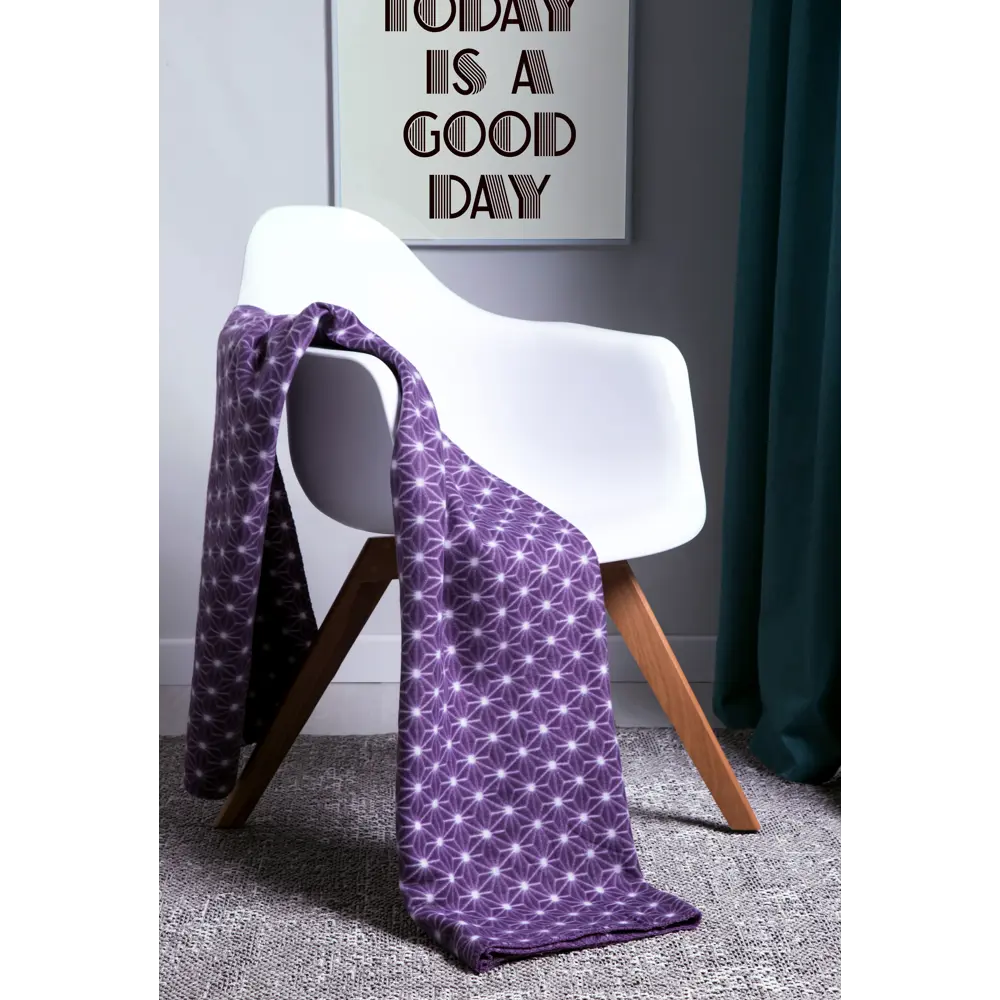 Плед «Aristo» 130х170 см флис цвет сиреневый BELEZZA STLM-2075983 - Вид №4