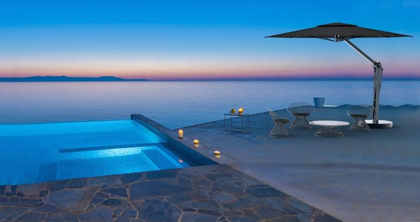 Ombrellificio Poggesi Квадратный стальной зонт с боковой стойкой sun-id-1506912 - Вид №4