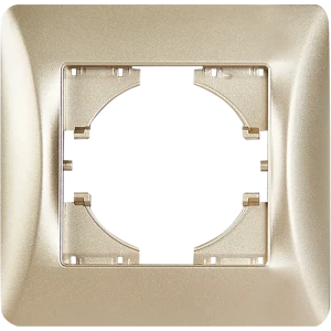 Рамка для розеток и выключателей Gusi Electric Ugra С1110-027 1 пост цвет шампань