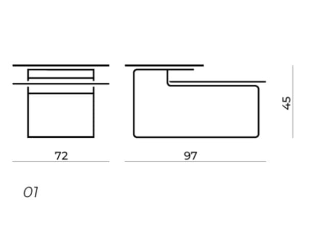 Низкий стол из стали и дерева Nahu ECLIPSE ARCH-00103989 - Вид №3
