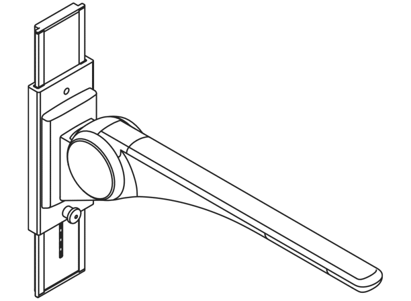 802.50.40860 Базовая складная опорная рейка с регулировкой по высоте HEWI Stützen  - Вид №5