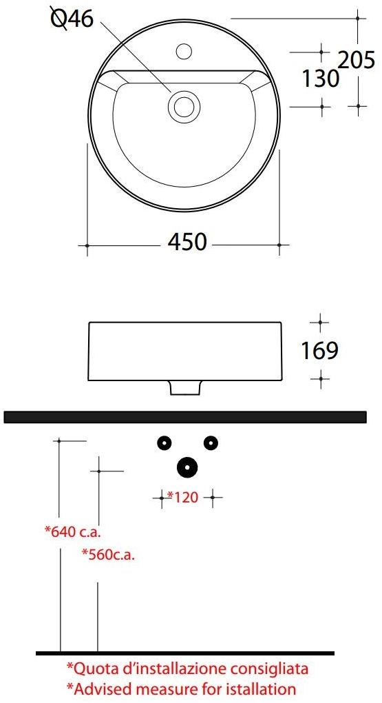 Lil4245101 Накладная раковина на столешницу  овальная Olympia Ceramica LAVABI D'ARREDO - Вид №2
