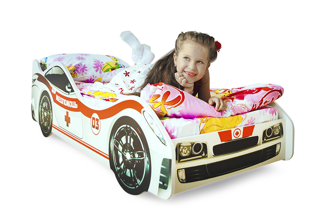 Детская кровать-машина "Медпомощь" БЕЛЬМАРКО  326749 Белый Santreyd  - Вид №1