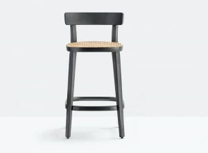 Pedrali Высокий табурет из ясеня с сиденьем из венской соломы Folk 2926