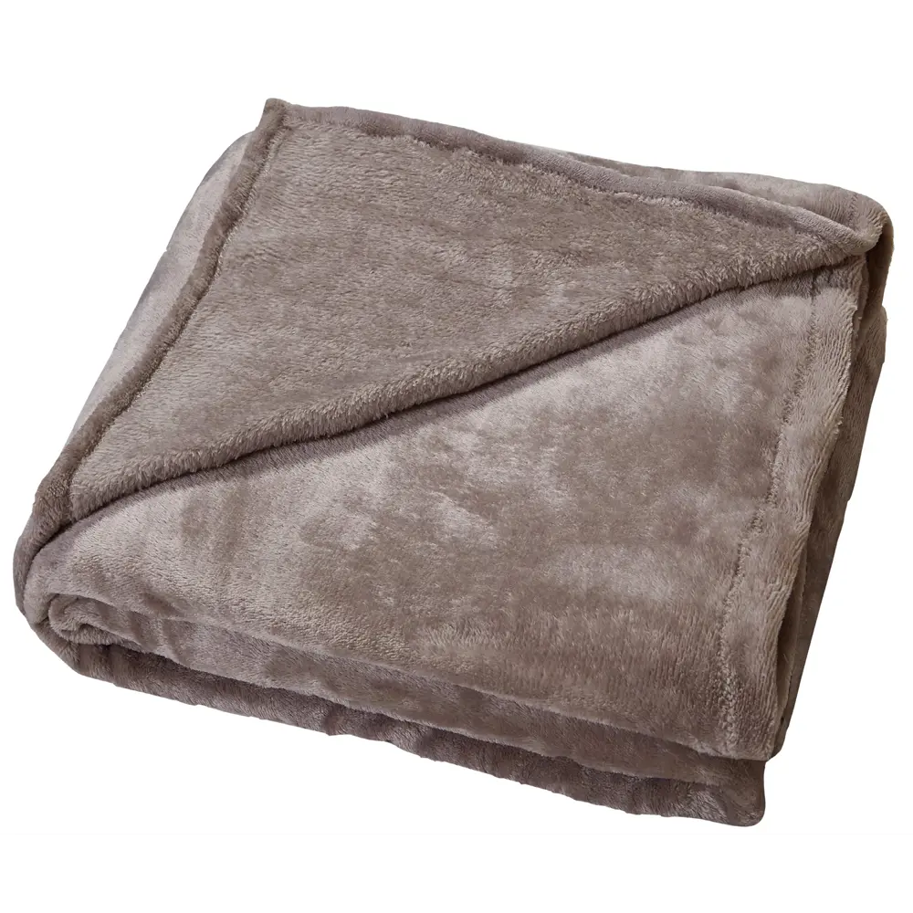 Плед 150x200 см микрофибра цвет серо-бежевый Santreyd Плед Микрофибра STLM-2140834 - Вид №2