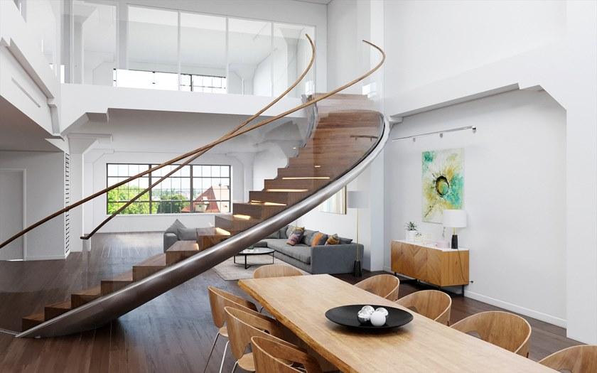 Siller Treppen Самонесущая винтовая лестница со светодиодной подсветкой Viper sun-id-1421875 - Вид №1