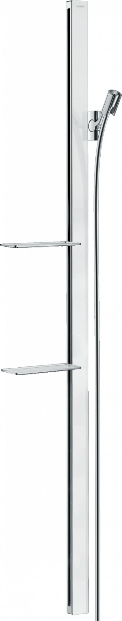 27645400 Unica Душевая штанга E 150 см со шлангом Isiflex 160 см и полками Hansgrohe 