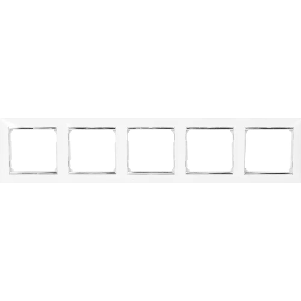 Рамка Legrand Valena на 5 розеток — белая с хромированными вставками 82365941 STLM-0025551