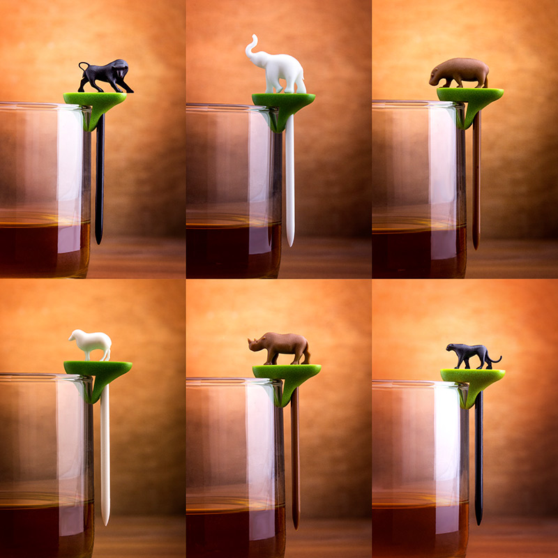 QL10170-MX Набор шпажек-маркеров для бокалов hot animal Qualy  - Вид №3