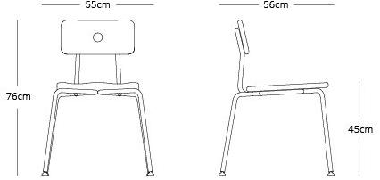 Liqui Contracts Штабелируемый стул из стали и дерева Milne sun-id-1449147 - Вид №6