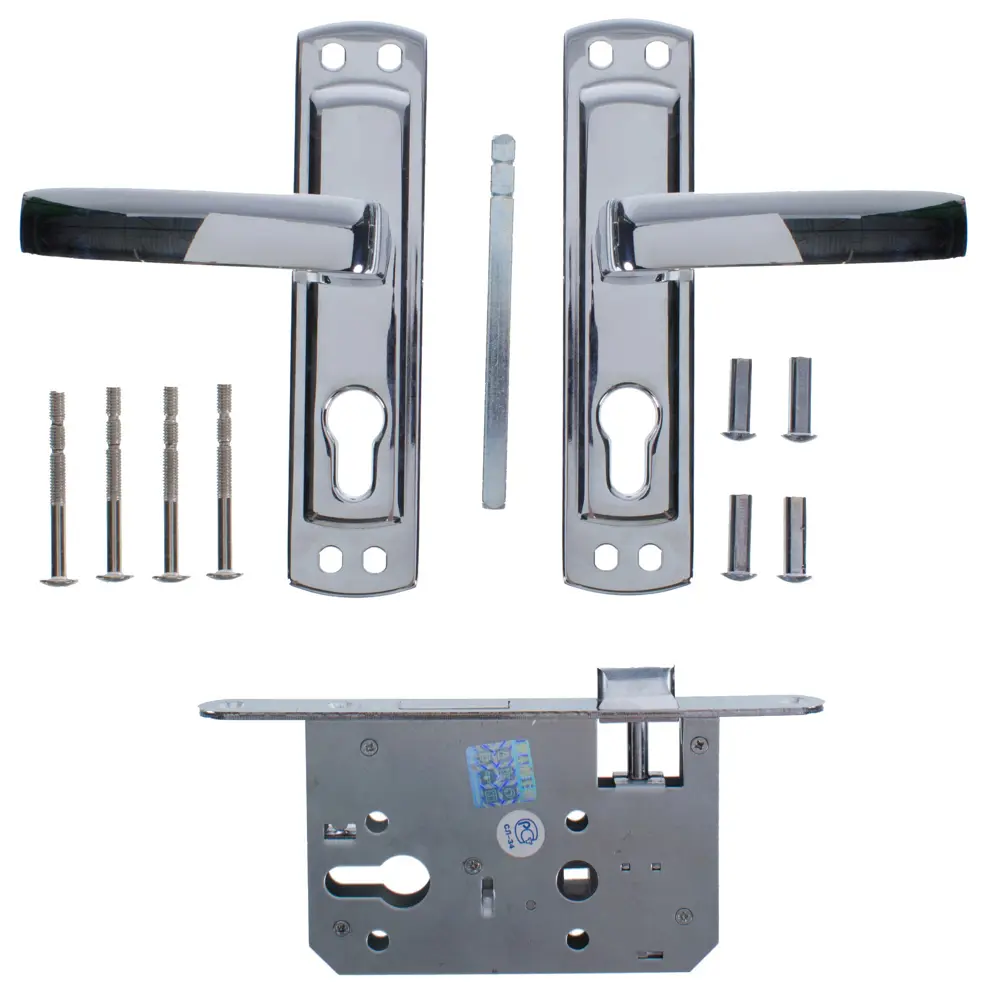 Врезной замок Apecs 1601-CR с хромированными ручками для входных и межкомнатных дверей 13339097 STLM-0003034 - Вид №1