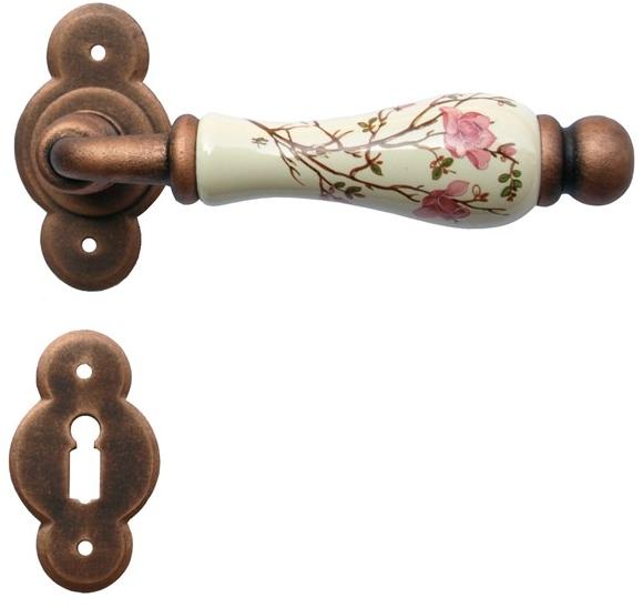 Galbusera Ручка из железа и фарфора на розетке с розеткой Vienna 1-20 + d1 - Вид №1