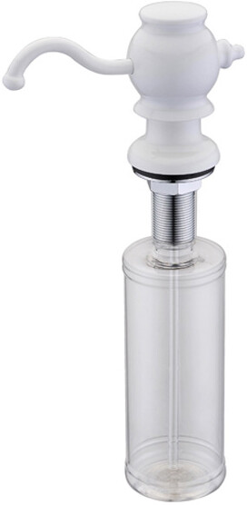 Встраиваемый дозатор ZorG Inox ZR-24 WHITE для жидкого мыла, белый