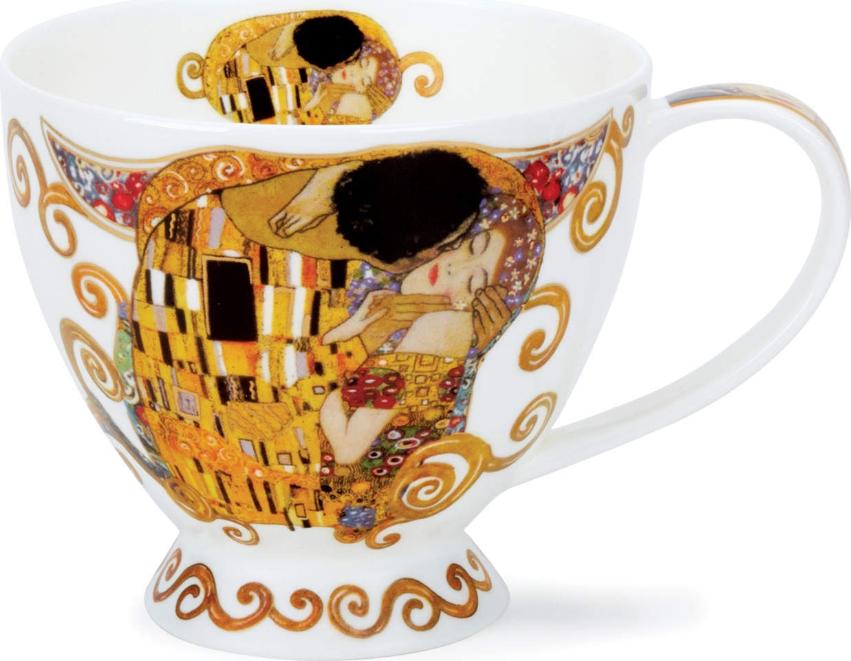 10675870 Dunoon Кружка Dunoon Густав Климт.Поцелуй.Скай 450мл, фарфор Фарфор костяной Belle Epoque