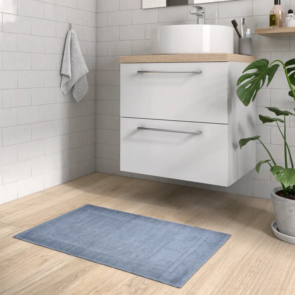 Коврик для ванной комнаты Sensea Terry 50x80 см цвет синий STLM-2026516 - Вид №5