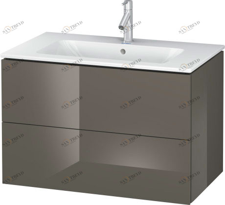 LC624108989 Тумбочка подвесная L-Cube #LC6241 820 x 481 мм Фланелево-серый глянцевый лак Duravit