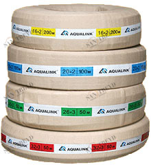 Труба м/п бесшовная д 16 AquaLink LASER (PEXc-AL-PEX) AQUAPEX 21157