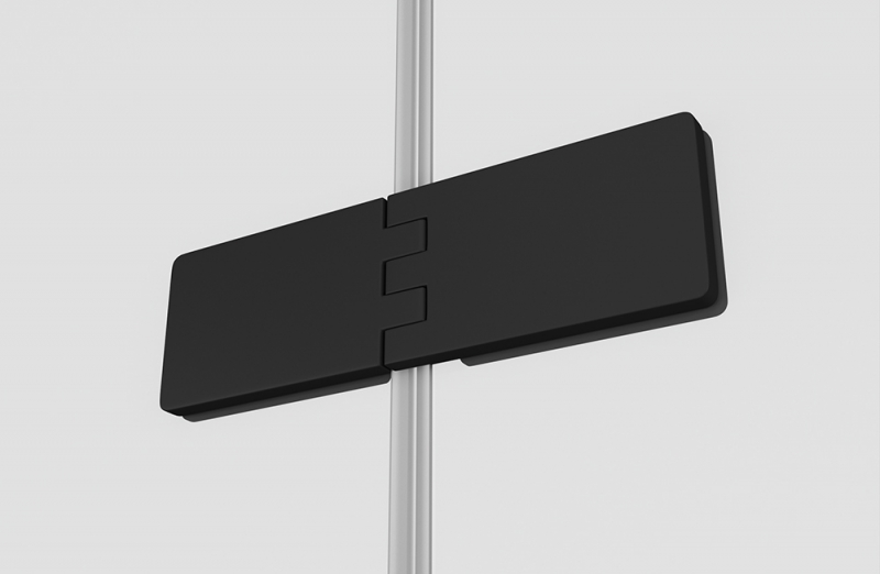 Душевое ограждение (L-open) одна распашная дверь BLACKLINE BS120.3112AB bravat  - Вид №5