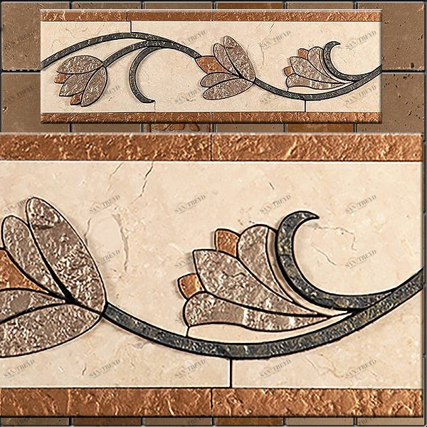 БОРДЮР ИЗ МРАМОРА TL-1 SKALINI FLORAL TL1