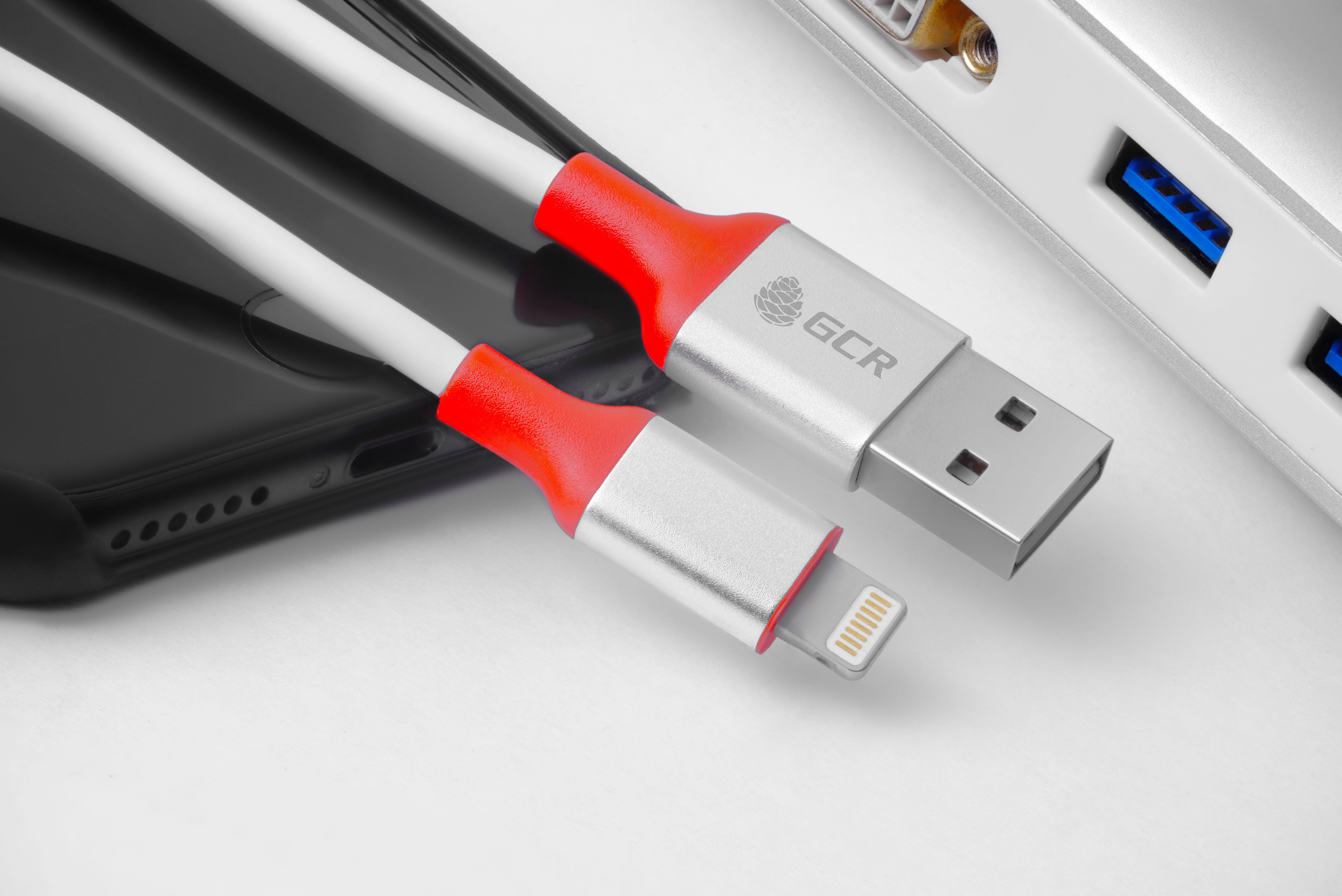 33-050540 кабель 1.5m apple usb 2.0, двухсторонний am/lightning 8pin mfi для iphone 5/6/7/8/x - поддержка всех ios Greenconnect Santreyd  - Вид №4
