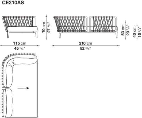 Ткань сад диван B&B Italia Outdoor ARCH-00084560 - Вид №12