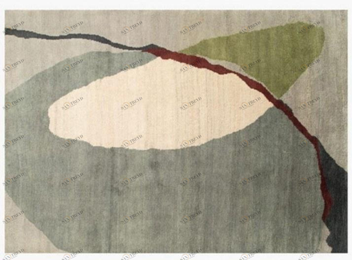 Roche Bobois Прямоугольный шерстяной коврик ручной работы Nativ sun-id-1353574