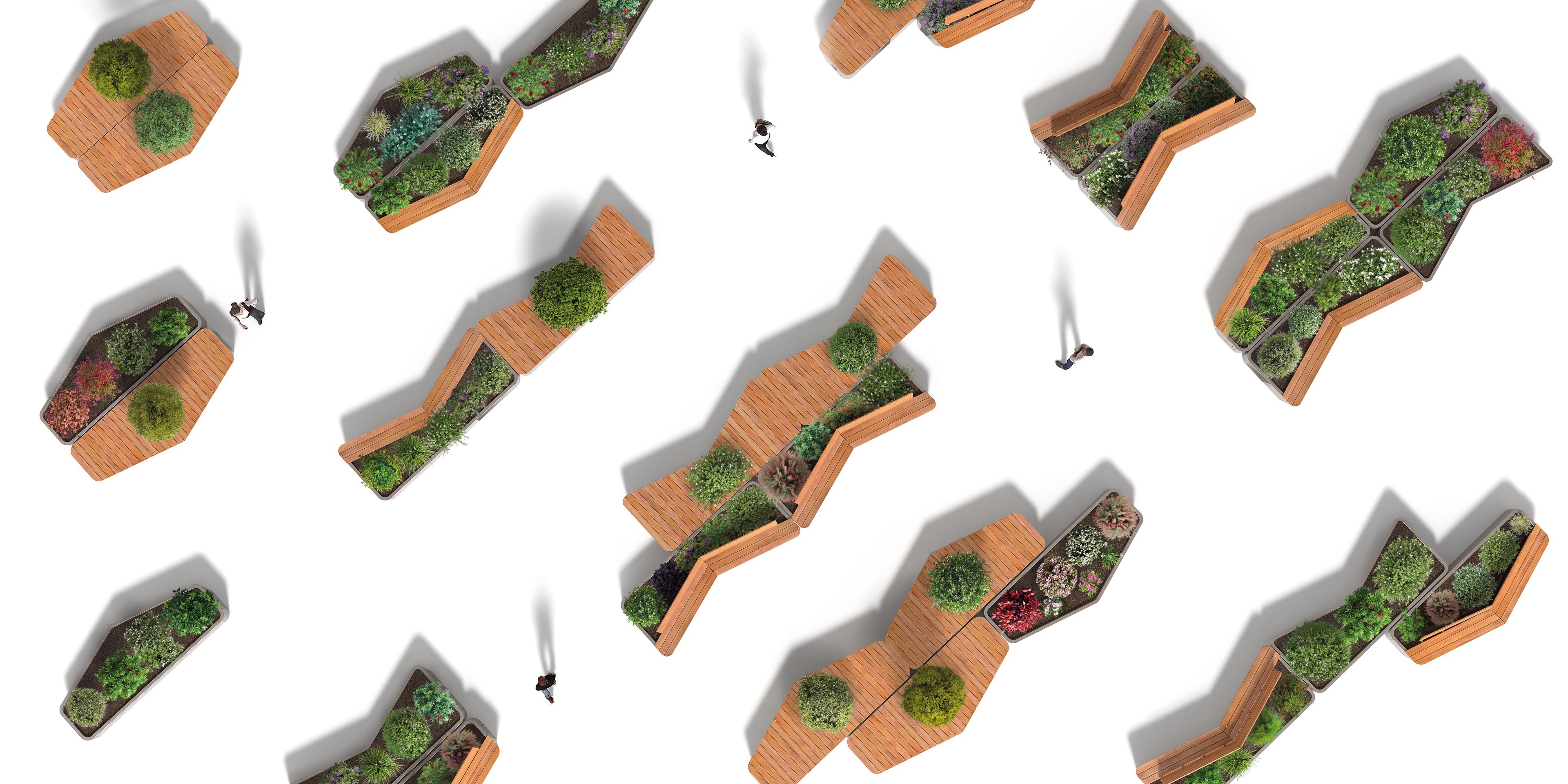 Низкая стальная плантатор Metalco городская жизнь ARCH-00028355 - Вид №2