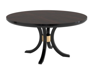 Круглый стол из шпона