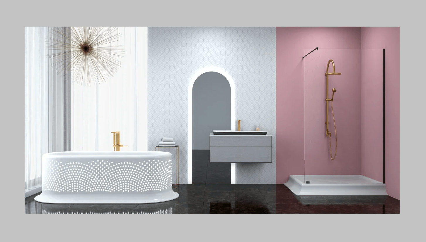 Ванна из искусственного камня Kerrock Lolly 01240 хромотерапия Словения Kolpa-San  - Вид №3