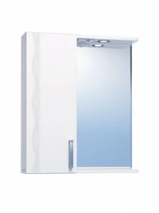 Зеркало Atlantic 1-550 левый, со спотом550⨉150⨉700 мм белый