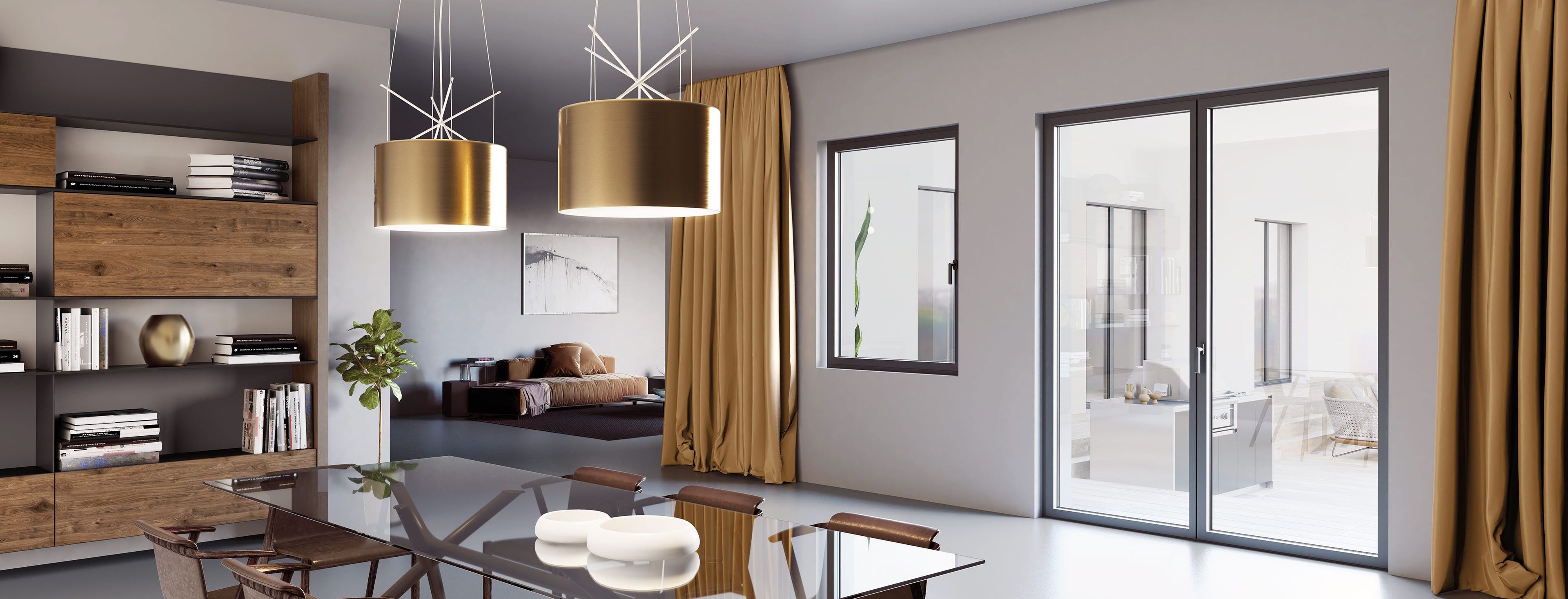 Окно с выдвижными створками из алюминия D&V Serramenti AWS 75 BS HI+ ARCH-00081460 - Вид №3