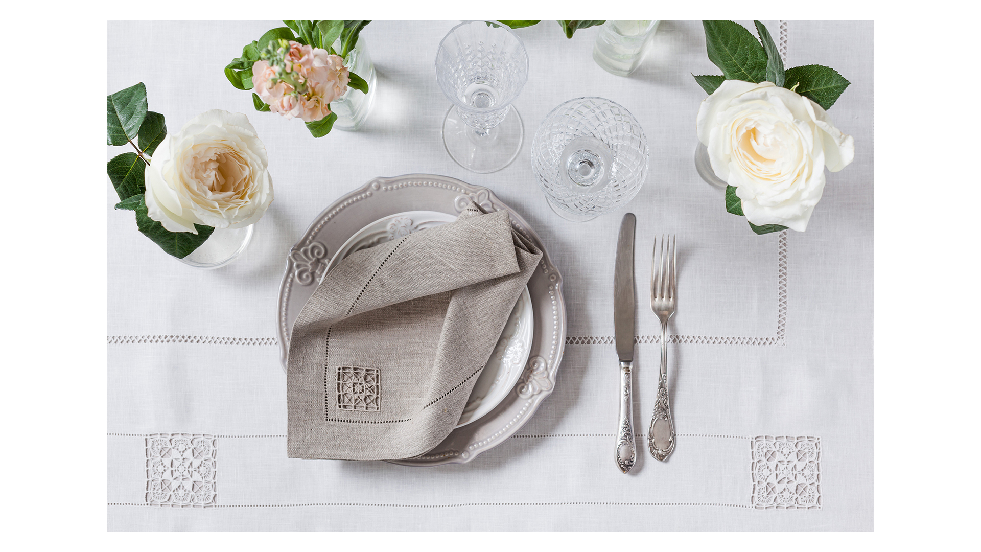 10616548 Крестецкая строчка Набор из 4 салфеток 40x40см Ткань  - Вид №2