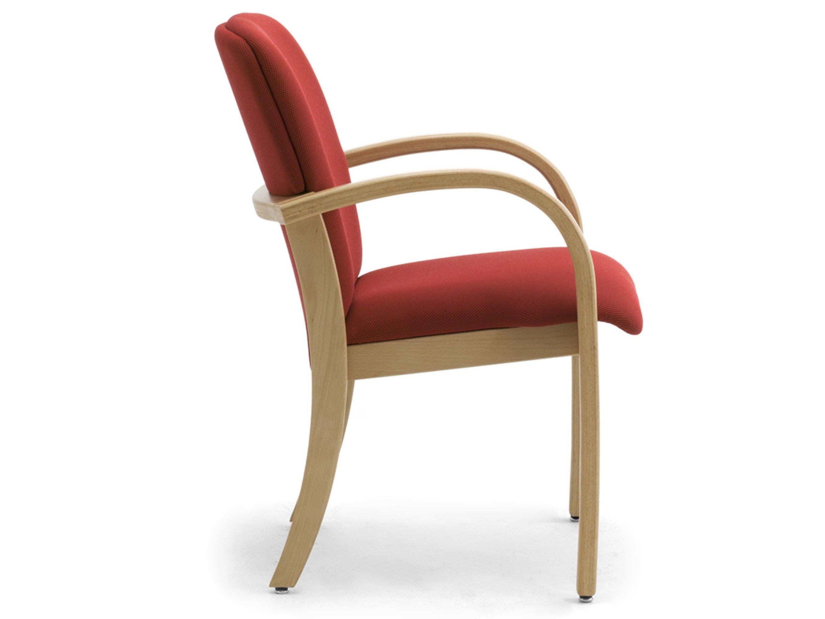 Стул из ламинированного дерева и ткани с подлокотниками Leyform Kali ARCH-00092448 - Вид №2