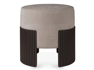 Круглый пуф из ткани