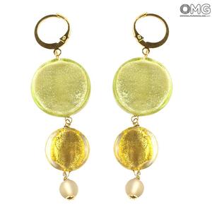 3820 ORIGINALMURANOGLASS Серьги-подвески Исида - Коллекция Antica Murrina - муранское стекло OMG 6 см
