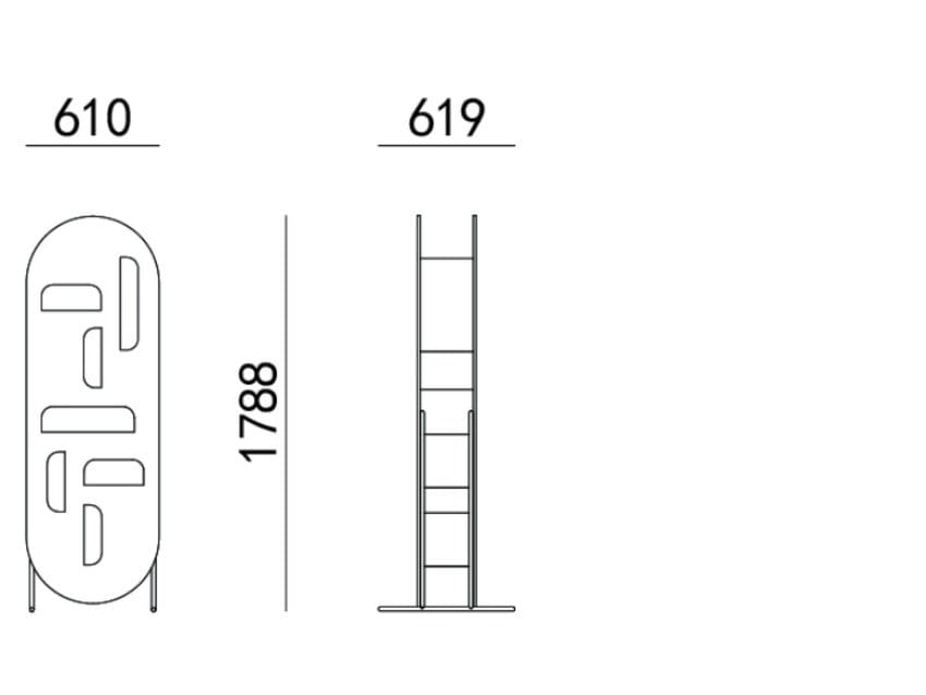 Отдельно стоящий деревянный книжный шкаф HC28 maison UO ARCH-00137987 - Вид №2