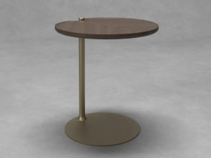 Круглый деревянный журнальный столик