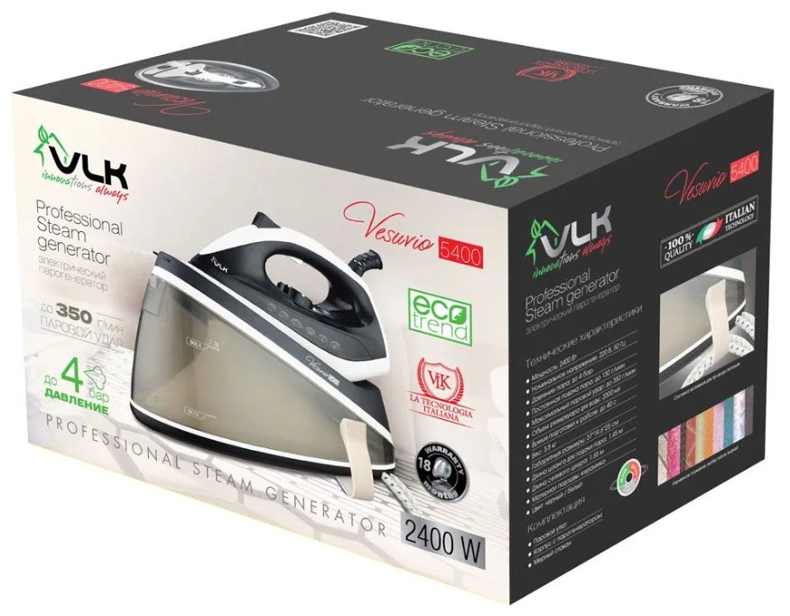 9912998 Парогенератор VLK Vesuvio 5400 черный STDN-0122571 - Вид №6