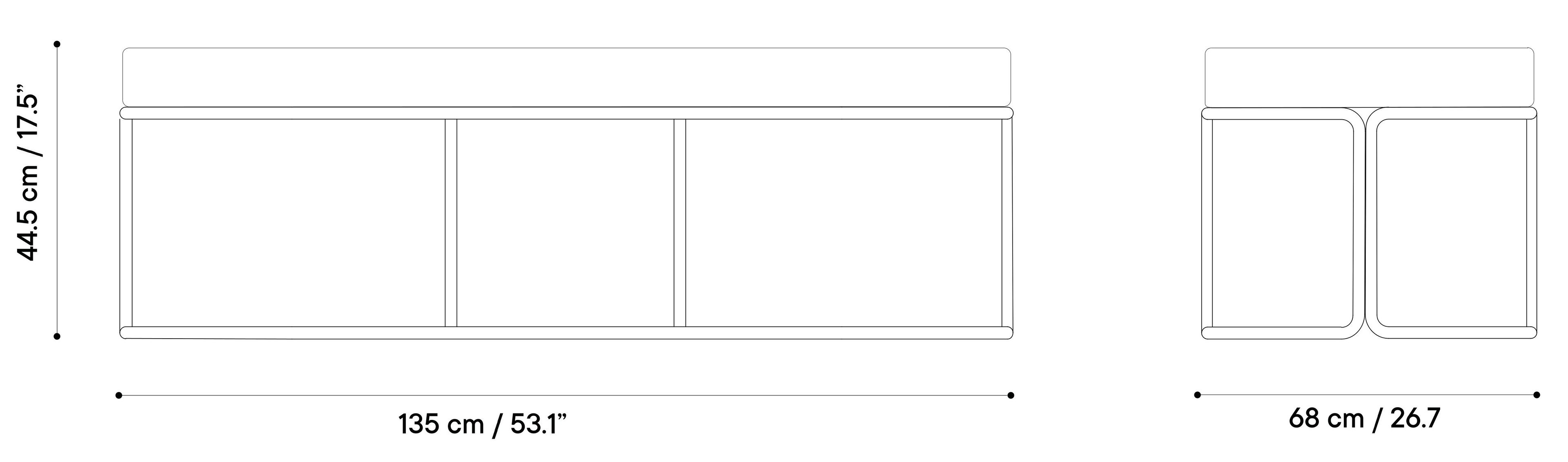 Стальная и тканевая садовая скамейка iSimar Paradiso ARCH-00066602 - Вид №1