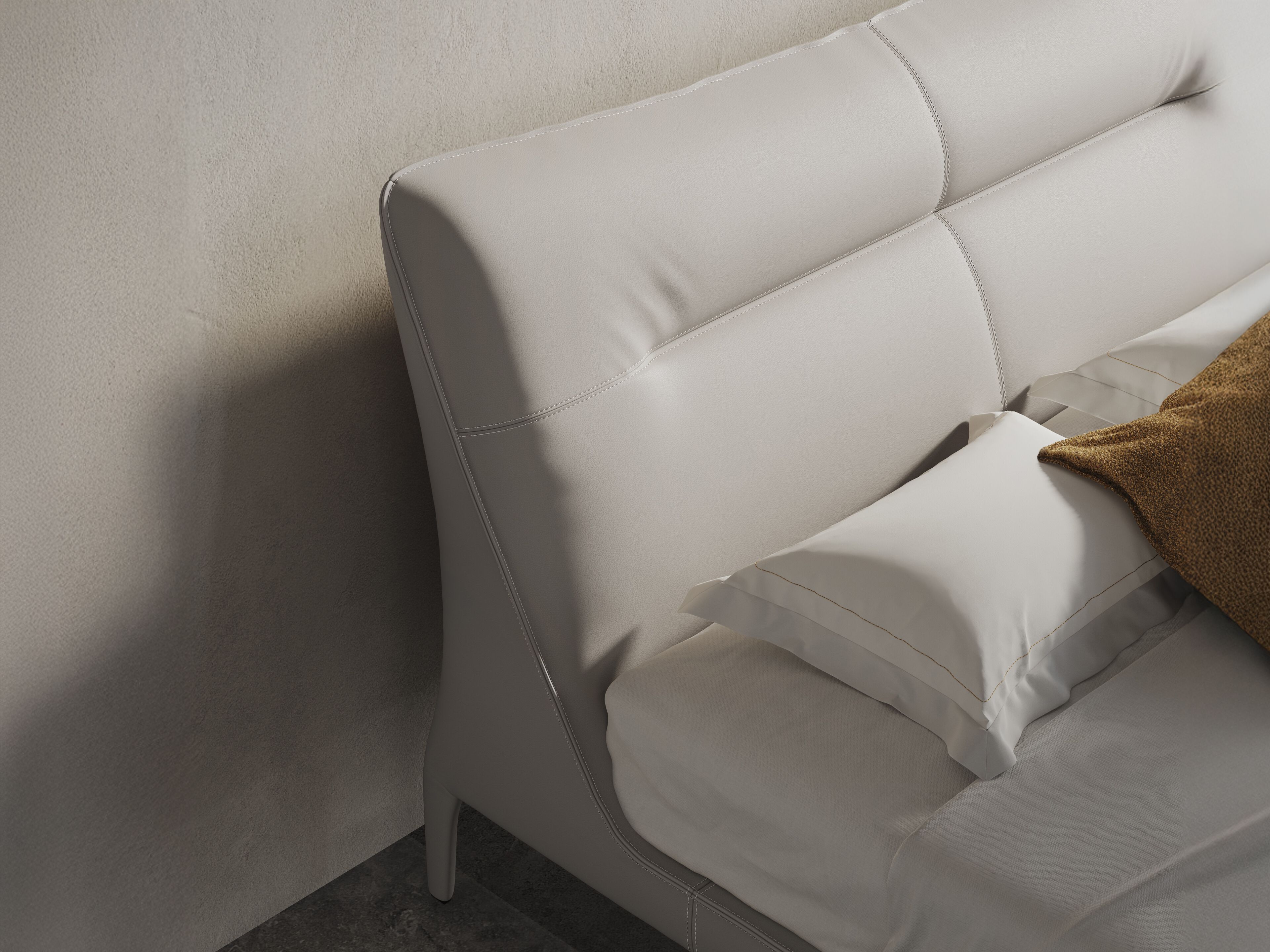 Кожаная двуспальная кровать Natuzzi Italia VENERE ARCH-00067708 - Вид №12