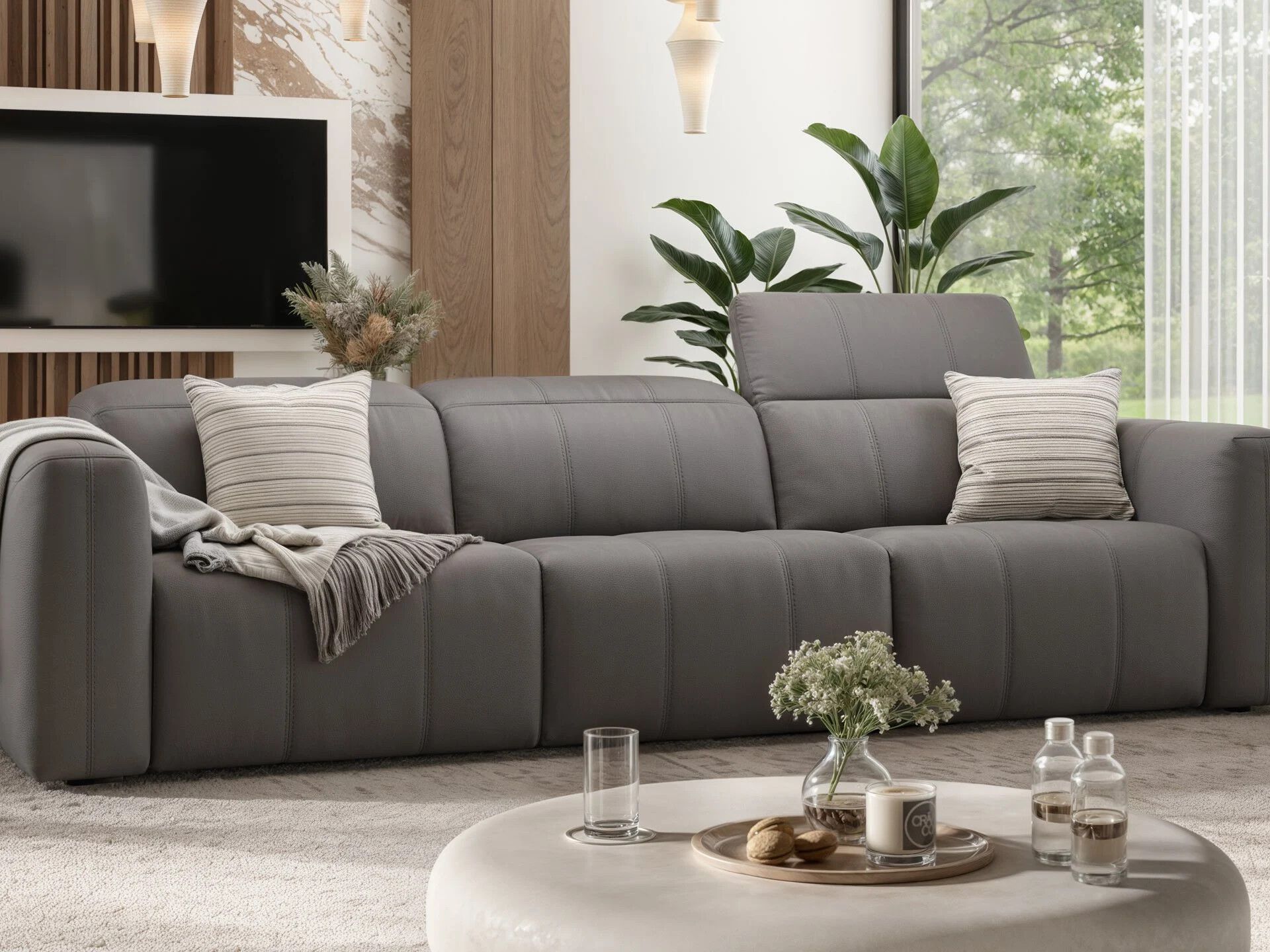 3-местный кожаный диван Sofanella Флорида ARCH-00062596 - Вид №1