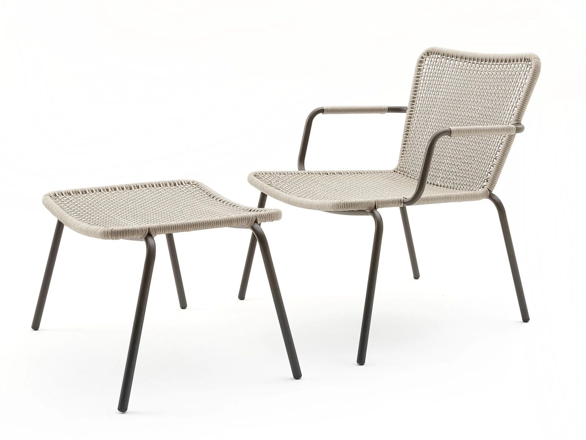 Плетеный алюминиевый садовый стул для ног Nodo Italia Via ARCH-00148463 - Вид №3