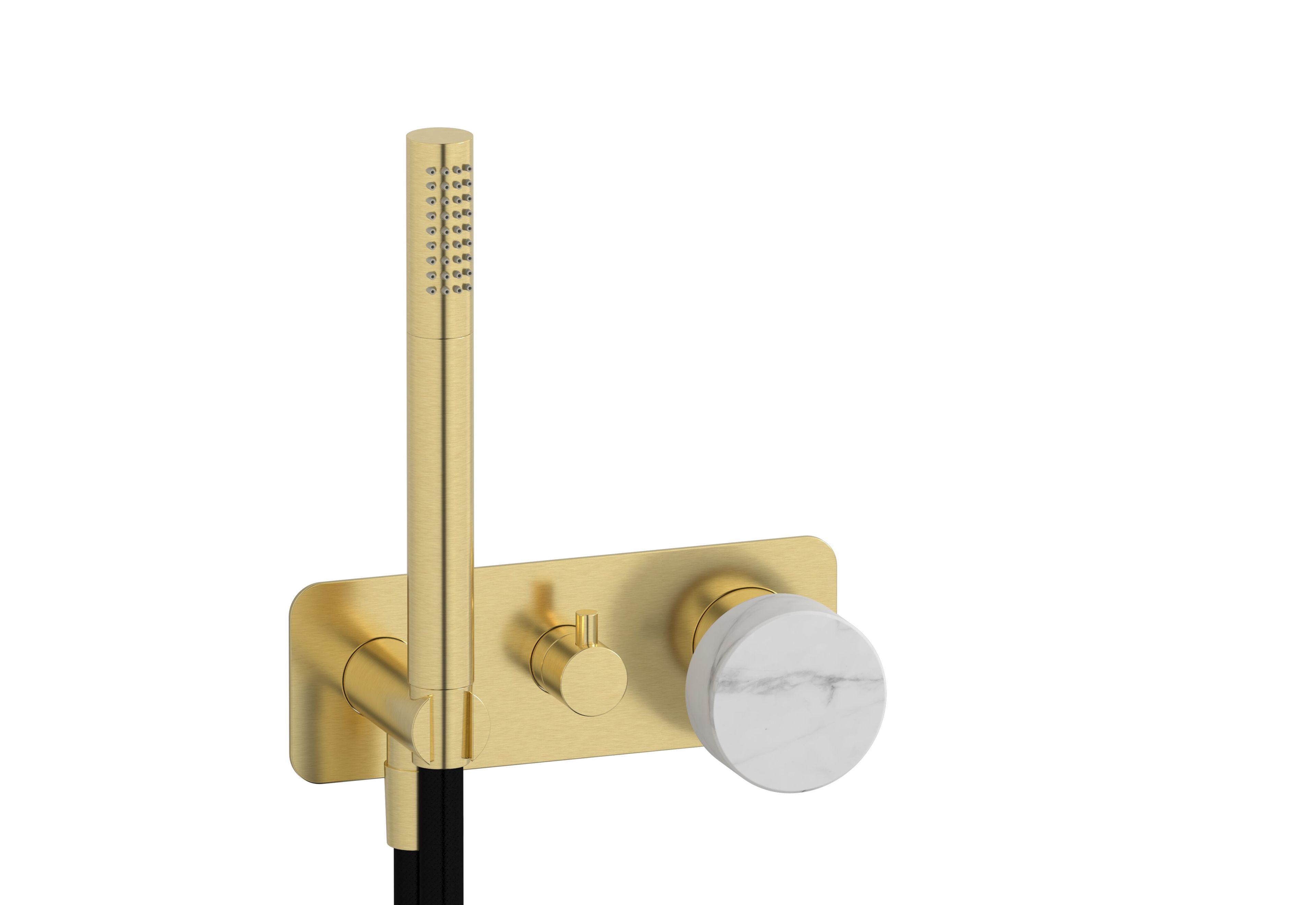 Смеситель для душа с 3 отверстиями из мрамора с ручным душем IB мрамор + мрамор Elle ARCH-00100766 - Вид №7