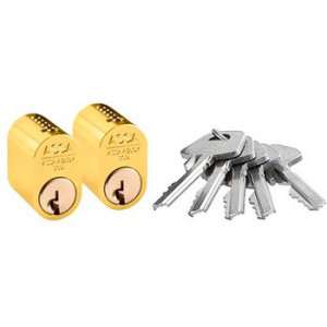 Комплект цилиндров ASSA 1301x2 LM + 5 ключей ASSA ABLOY LK01-393