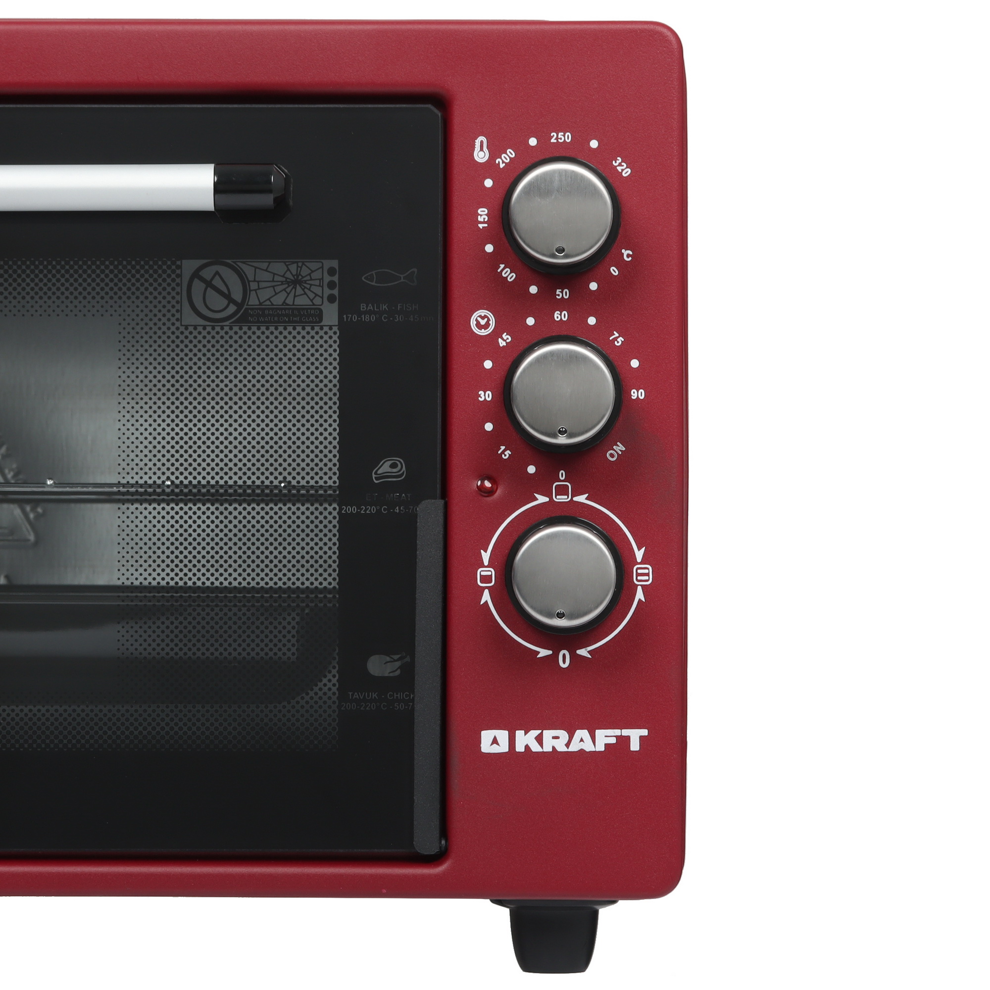 9917167 Мини-печь Kraft KF-MO 3800 R красный STDN-0105501 - Вид №3