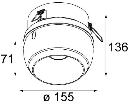 Modular Lighting Instruments Полуутопленный круглый регулируемый светильник Bolster sun-id-1364367 - Вид №3