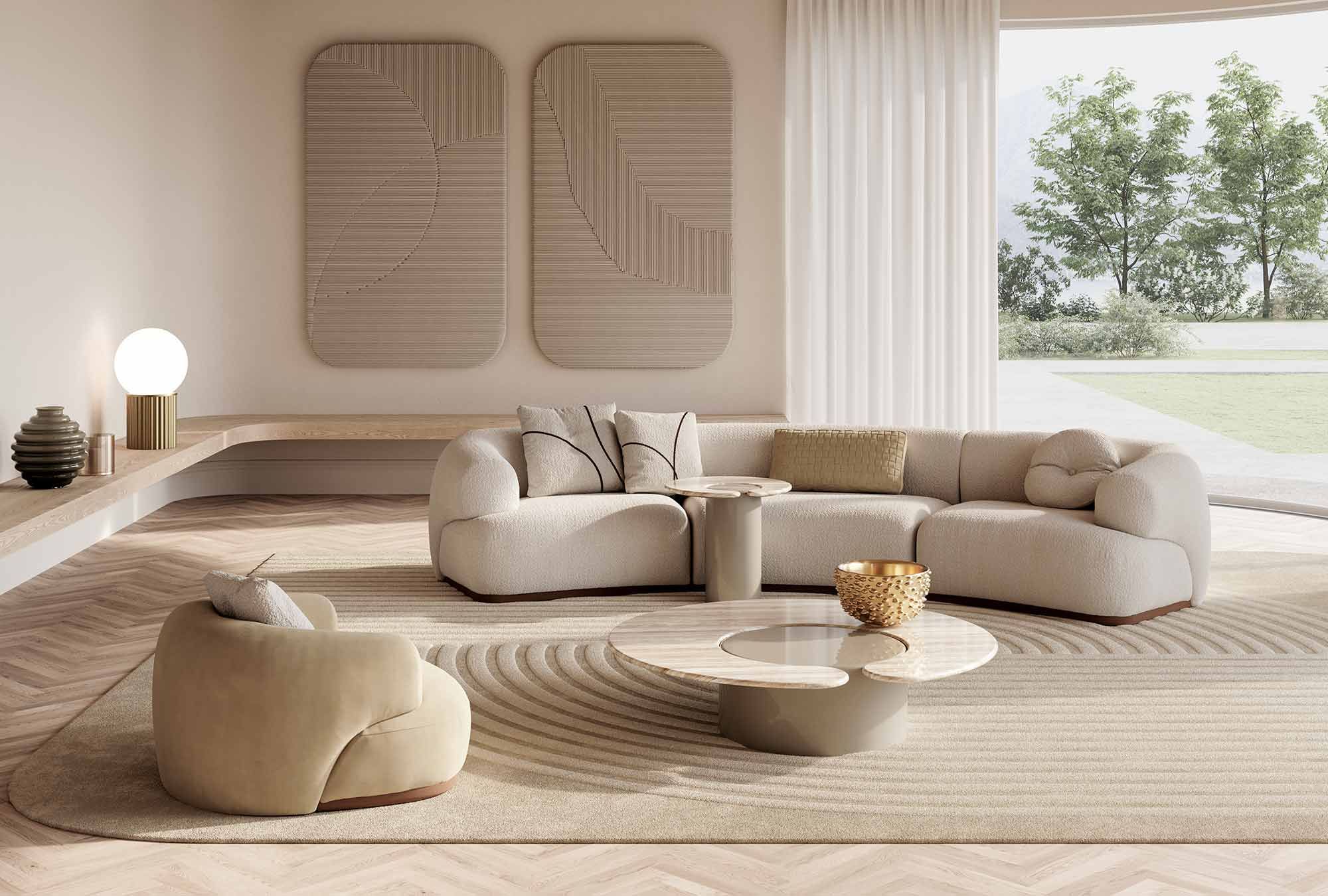 Журнальный столик из металла и мрамора Vittoria Frigerio LENI ARCH-00153117 - Вид №4