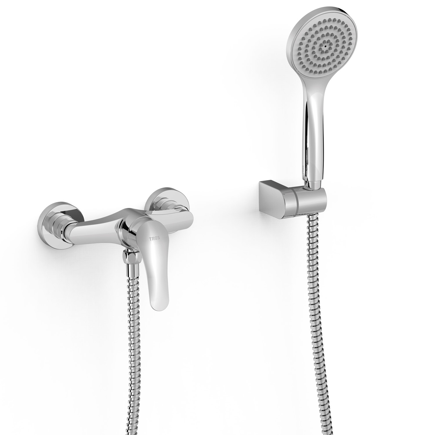ОСНОВАНИЕ ПЛЮС настенный смеситель для душа с одной ручкой -21616710 TRES Base